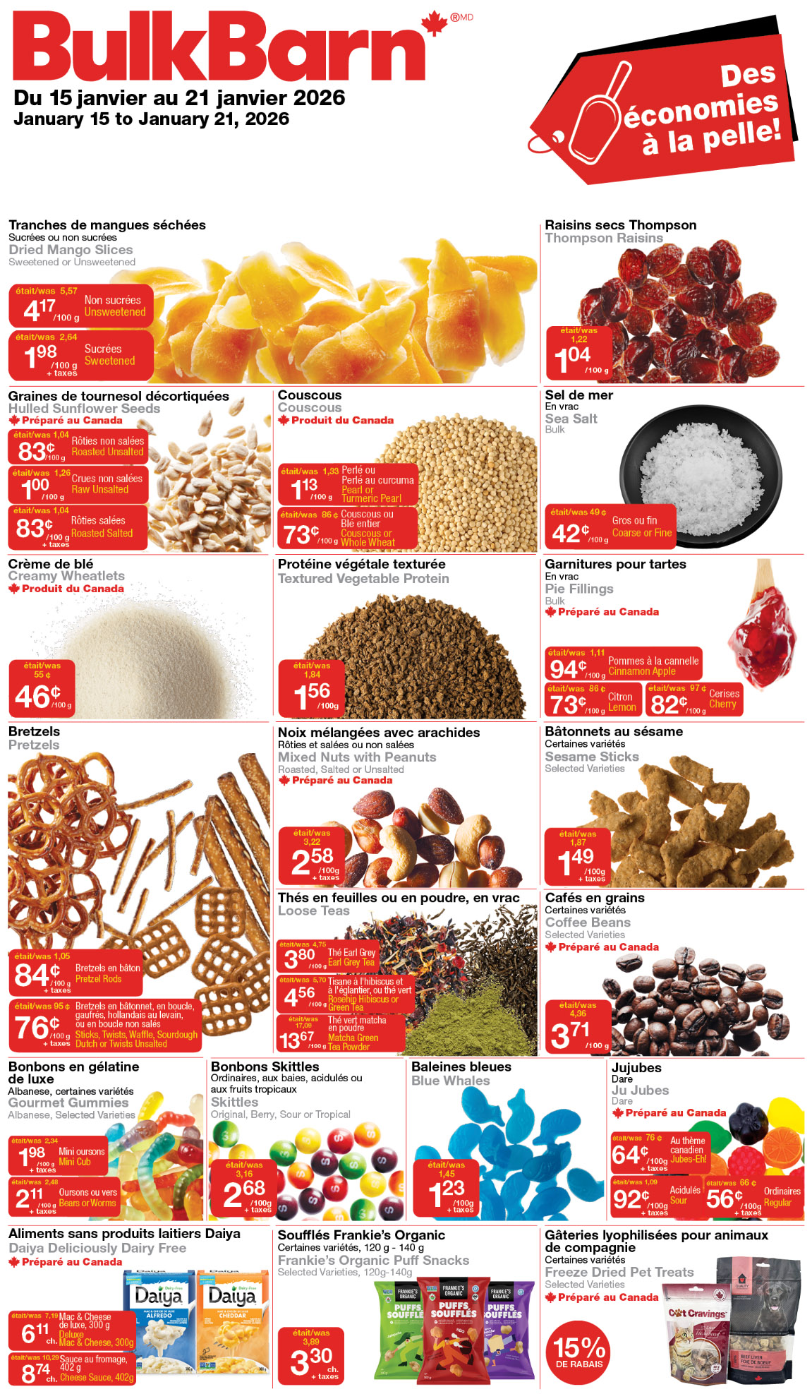 Circulaire Bulk Barn Du 15 Au 21 Janvier 2026 - Page 1