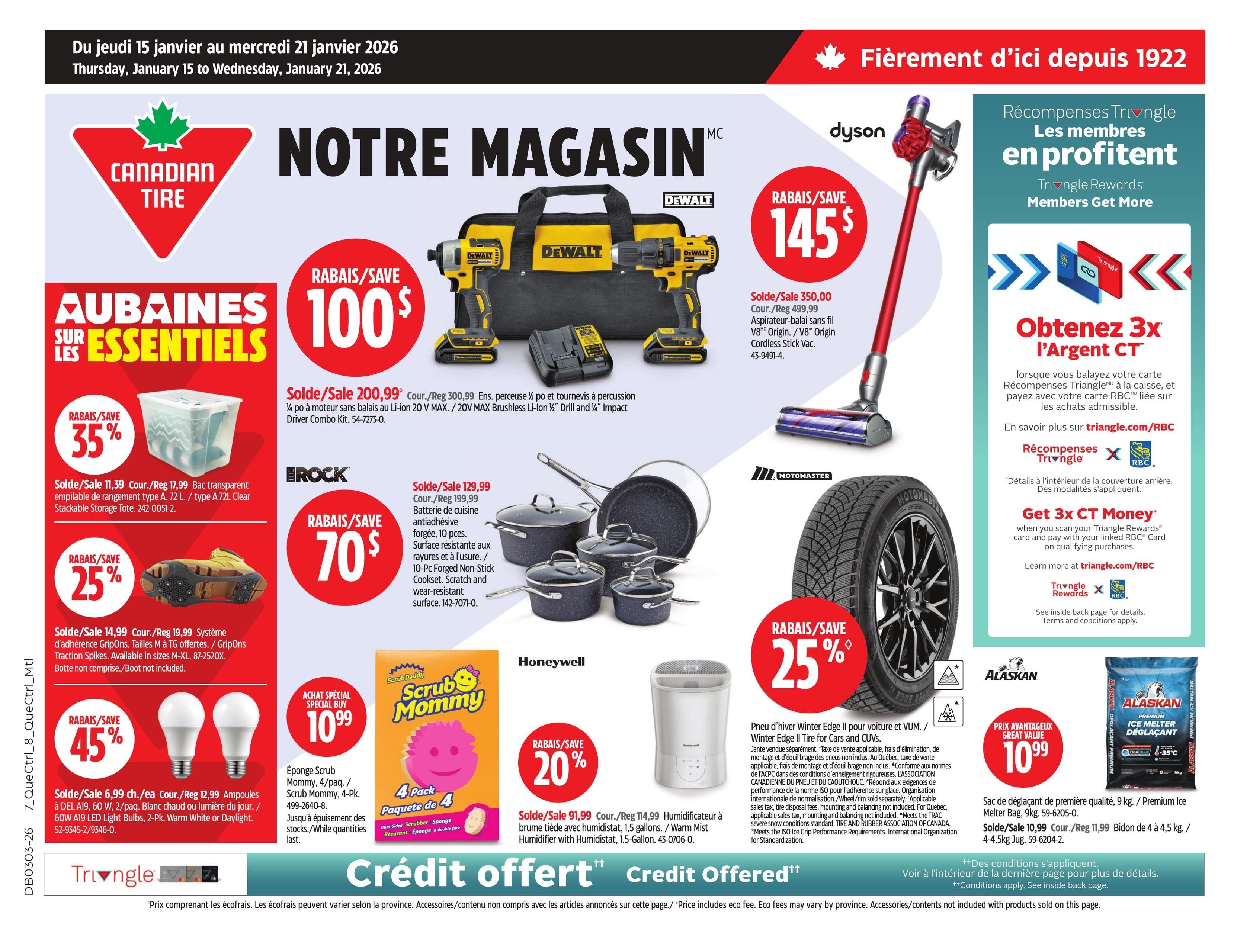 Circulaire Canadian Tire Du 15 Au 21 Janvier 2026 - Page 1