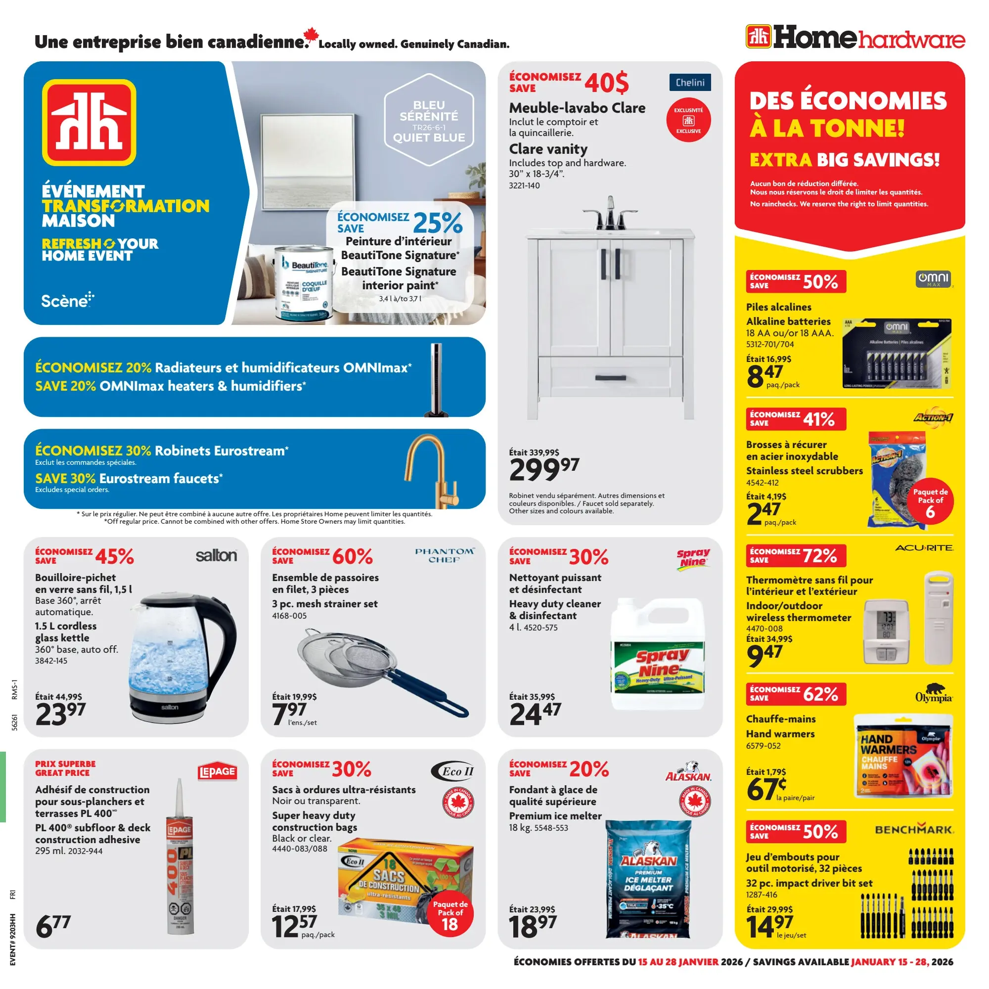 Circulaire Home Hardware Du 15 Au 28 Janvier 2026 - Page 1