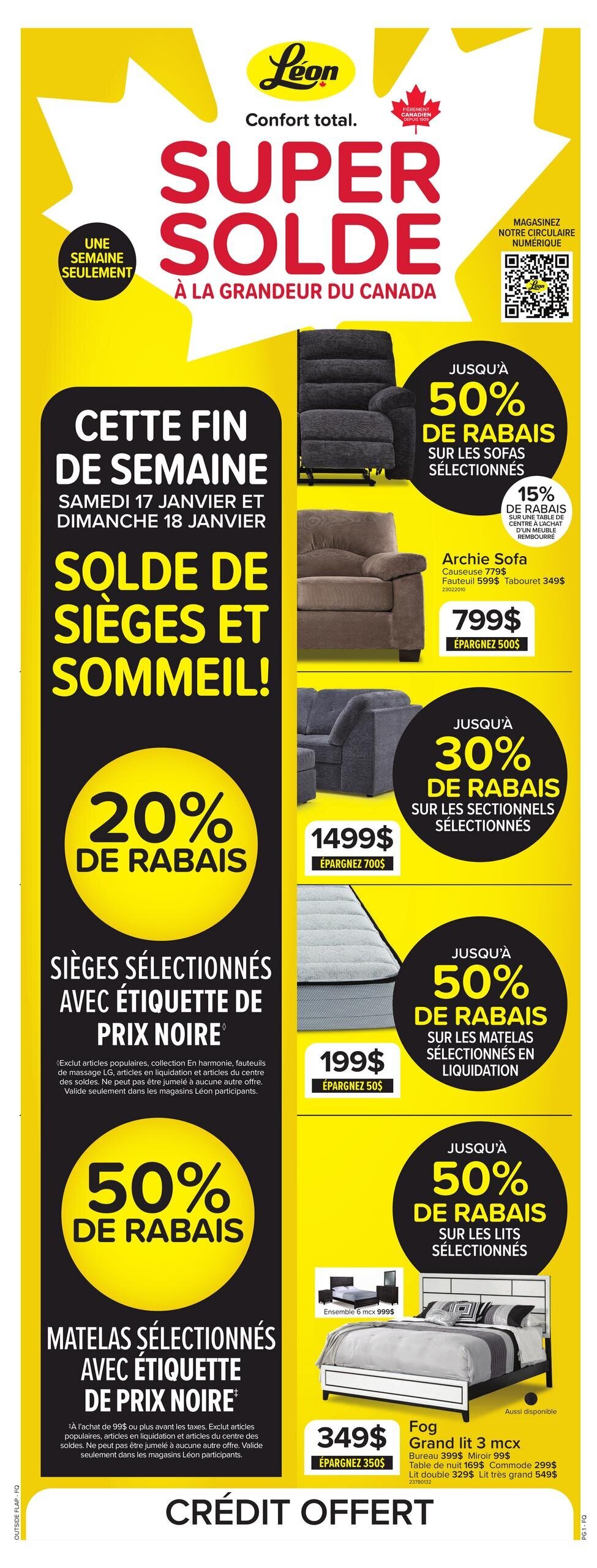 Circulaire Meubles Léon Du 15 Au 21 Janvier 2026 - Page 1