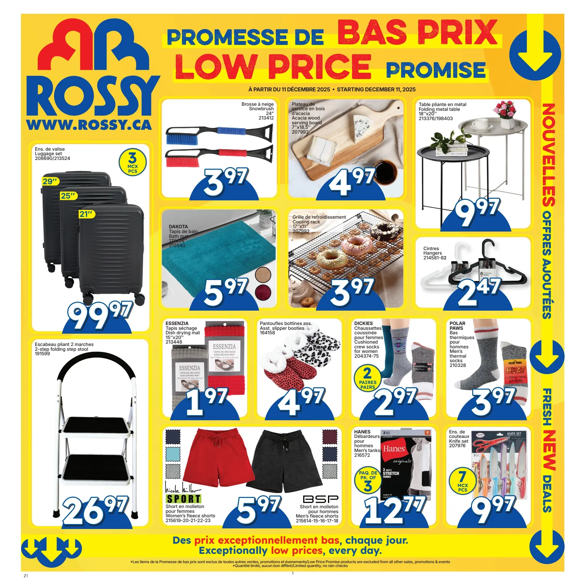 Circulaire Rossy - Promesse De Bas Prix Du 11 Décembre Au 28 Janvier 2026 - Page 1